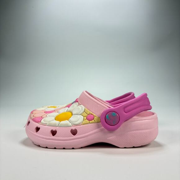 Skechers Foamies Heart Charmer Girly Land Clogs Pink Slip on Shoes Kids Size 7 - Picture 4 of 10